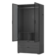 Modern Wardrobe with Lighting and Drawers