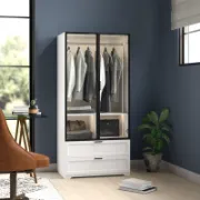 Modern Wardrobe with Lighting and Drawers