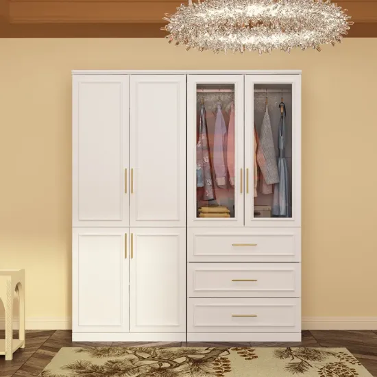 6-Door Wardrobe with Drawers