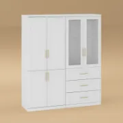 6-Door Wardrobe with Drawers