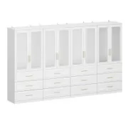 large wardrobe with glass doors
