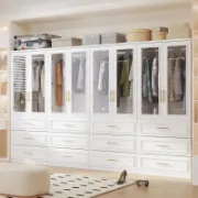 large wardrobe with glass doors