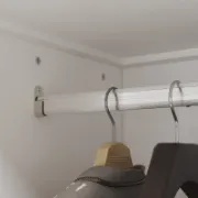 large wardrobe with glass doors