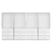 large wardrobe with glass doors
