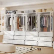 large wardrobe with glass doors