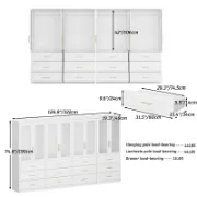 large wardrobe with glass doors