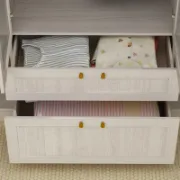 6-Door 2-Drawer Armoire With Hanging Area & Storage Compartments