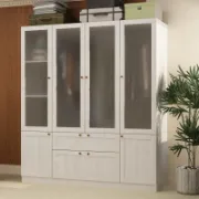 6-Door 2-Drawer Armoire With Hanging Area & Storage Compartments