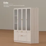 6-Door 2-Drawer Armoire With Hanging Area & Storage Compartments