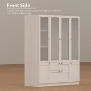 6-Door 2-Drawer Armoire With Hanging Area & Storage Compartments