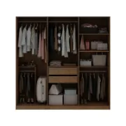 A practical and modern 3-section wardrobe