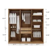 A practical and modern 3-section wardrobe