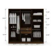 A practical and modern 3-section wardrobe