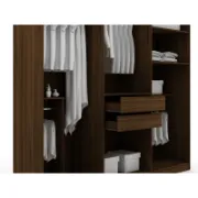 A practical and modern 3-section wardrobe