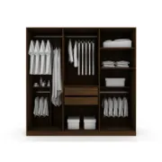 A practical and modern 3-section wardrobe