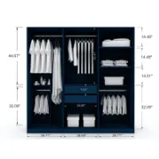 A practical and modern 3-section wardrobe