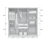 A practical and modern 3-section wardrobe