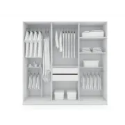 A practical and modern 3-section wardrobe