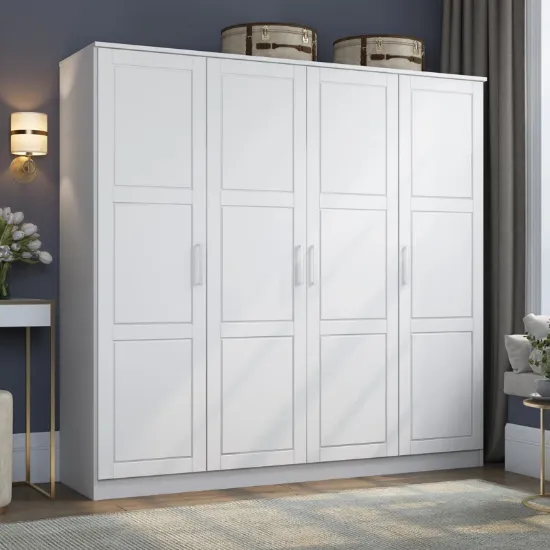 4-Door Solid Wood Wardrobe