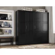 4-Door Solid Wood Wardrobe