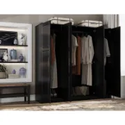 4-Door Solid Wood Wardrobe