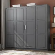 4-Door Solid Wood Wardrobe
