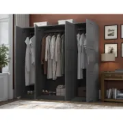 4-Door Solid Wood Wardrobe