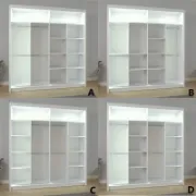 2-Door Wardrobe with Mirror and Interior Shelves