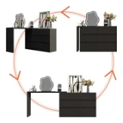 Modern Double Dresser Unit