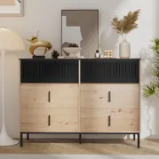 Bamboo Wood Double Dresser Unit