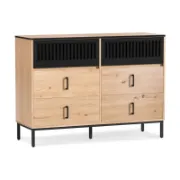 Bamboo Wood Double Dresser Unit