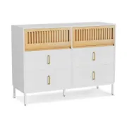 Bamboo Wood Double Dresser Unit