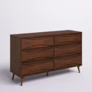 Solid Wood Double Dresser with Modern Design