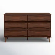 Solid Wood Double Dresser with Modern Design