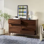 Solid Wood Double Dresser with Modern Design