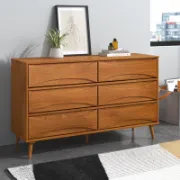 Solid Wood Double Dresser with Modern Design