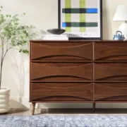 Solid Wood Double Dresser with Modern Design