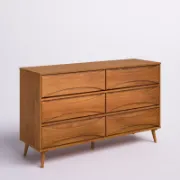 Solid Wood Double Dresser with Modern Design