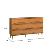 Solid Wood Double Dresser with Modern Design
