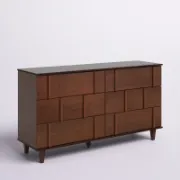 Solid Wood 6-Drawer Double Dresser with Modern Design