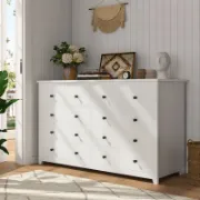 Contemporary 10-Drawer Wooden Dresser
