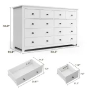 Contemporary 10-Drawer Wooden Dresser