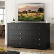 Contemporary 10-Drawer Wooden Dresser