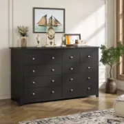 Contemporary 10-Drawer Wooden Dresser
