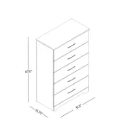 5 Drawer Modern Dresser