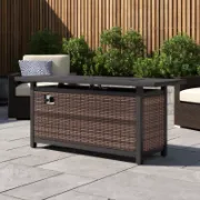 Rectangle Propane Smokeless Fire Pit Table with Hidden Fuel Tank