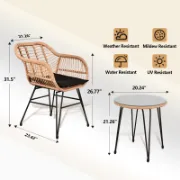 3 Piece Wicker