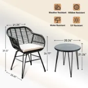 3 Piece Wicker
