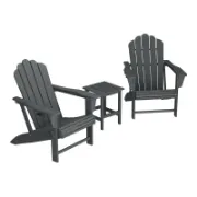 Outdoor Chair with Side Table 3-Piece Set