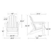 Outdoor Chair with Side Table 3-Piece Set